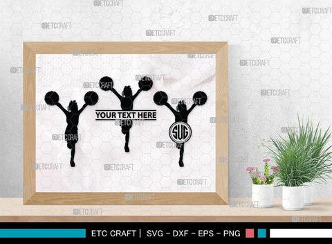 Cheerleader Monogram, Cheerleader Silhouette, Cheerleading Svg, Cheer Girls Svg, Sports svg, Cheer Svg, cheer Mom Svg, SB00112 SVG ETC Craft 