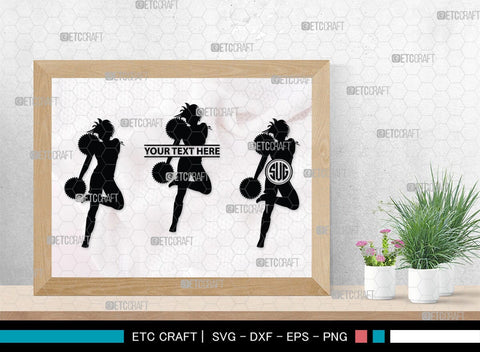 Cheerleader Monogram, Cheerleader Silhouette, Cheerleading Svg, Cheer Girls Svg, Sports svg, Cheer Svg, cheer Mom Svg, SB00112 SVG ETC Craft 