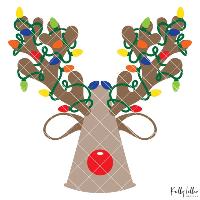 Cheerleader Reindeer SVG Kelly Lollar Designs 