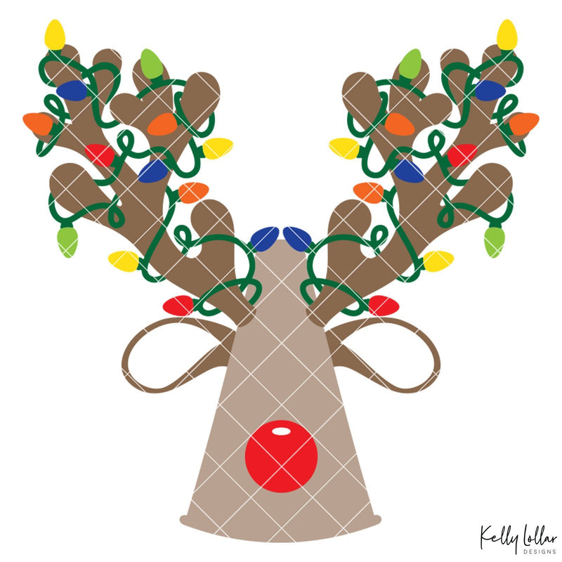 Cheerleader Reindeer SVG Kelly Lollar Designs 