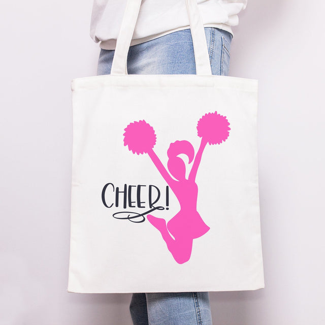 Cheerleader Silhouette Cheer Hand Lettered SVG DXF PNG SVG Cursive by Camille 