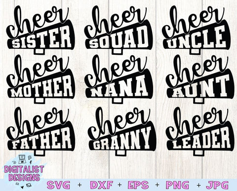 Cheerleader SVG Bundle | Cheer SVG | Megaphone SVG Bundle SVG DigitalistDesigns 