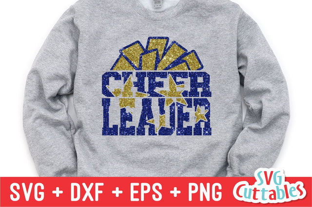 Cheerleader svg - Cheer Cut File - svg - dxf - eps - png - Cheer Cut File - Pom Pom - Silhouette - Cricut - Digital Download SVG Svg Cuttables 