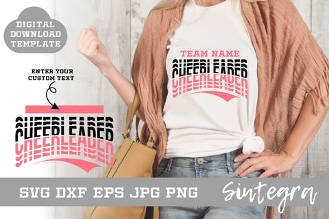 Cheerleader SVG Shirt Template Design 001 Free For Commercial Use SVG Sintegra 