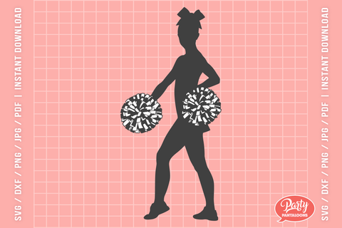 CHEERLEADERS SILHOUETTE BUNDLE | cheerleading silhouette SVG bundle SVG Partypantaloons 