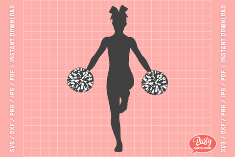 CHEERLEADERS SILHOUETTE BUNDLE | cheerleading silhouette SVG bundle SVG Partypantaloons 