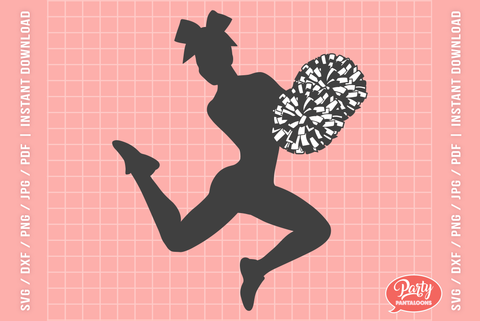 CHEERLEADERS SILHOUETTE BUNDLE | cheerleading silhouette SVG bundle SVG Partypantaloons 