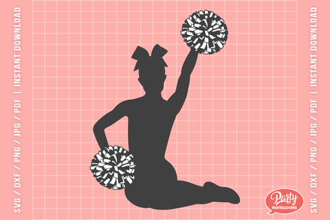 CHEERLEADERS SILHOUETTE BUNDLE | cheerleading silhouette SVG bundle SVG Partypantaloons 