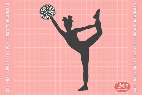 CHEERLEADERS SILHOUETTE BUNDLE | cheerleading silhouette SVG bundle SVG Partypantaloons 
