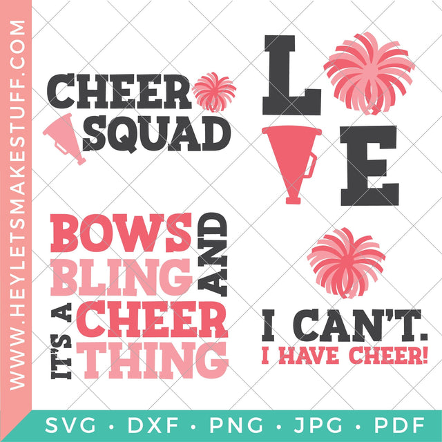 Cheerleading Bundle SVG Hey Let's Make Stuff 