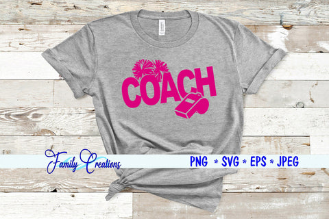Cheerleading Coach SVG Family Creations 
