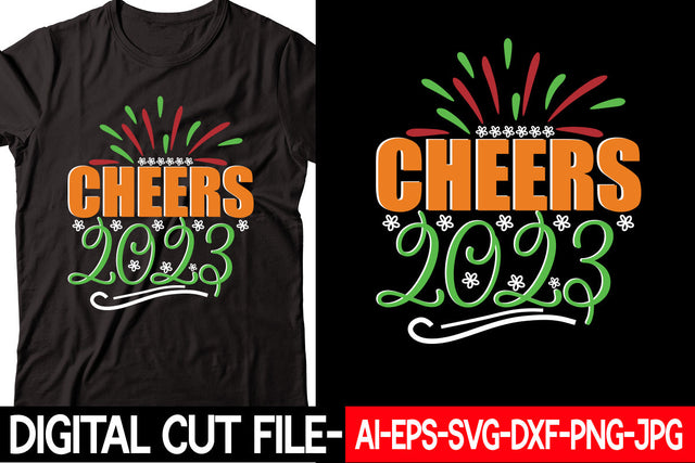 cheers 2023 SVG cut file SVG Blessedprint 