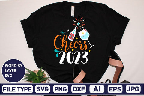 Cheers 2023 SVG Cut File SVG DesignPlante 503 