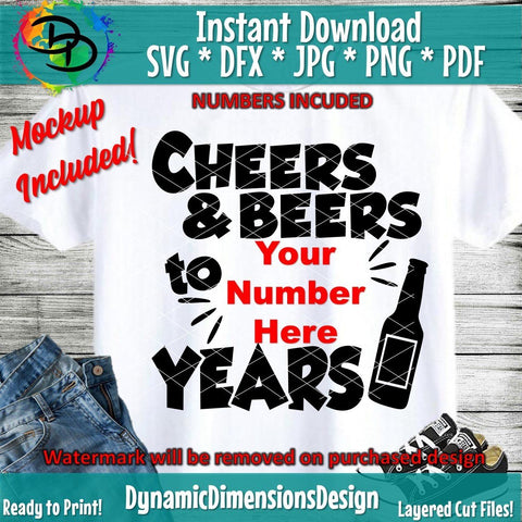 Cheers and Beers to 30 Years SVG DynamicDimensionsDesign 