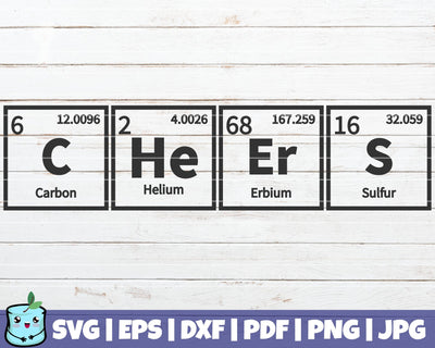 Cheers Periodic Table SVG MintyMarshmallows 