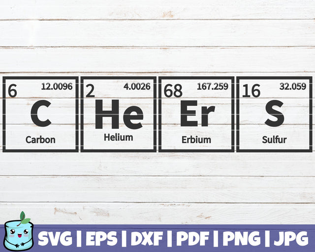 Cheers Periodic Table SVG MintyMarshmallows 