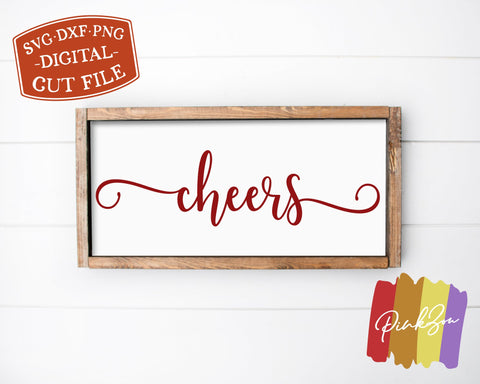Cheers SVG Files | Christmas Svg | Drinking Svg | Holidays Svg | Winter Svg | Commercial Use | Cricut | Silhouette | Digital Cut Files (1082839016) SVG PinkZou 