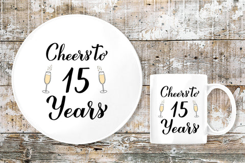 Cheers to 15 Years SVG. 15th Birthday, Anniversary party decor SVG LaBelezoka 
