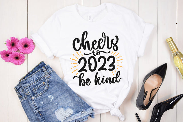 Cheers To 2023 Be Kind | New Year SVG Cut File SVG dapiyupi store 