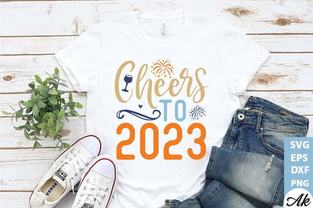 Cheers to 2023 SVG SVG akazaddesign 