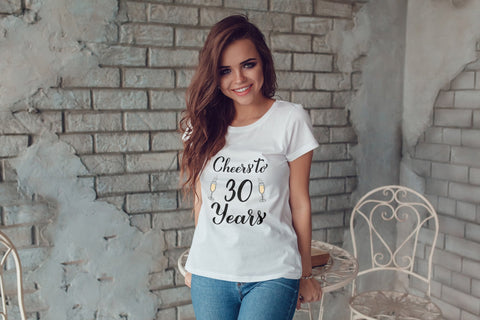 Cheers to 30 Years SVG. 30th Birthday, Anniversary party decor SVG LaBelezoka 