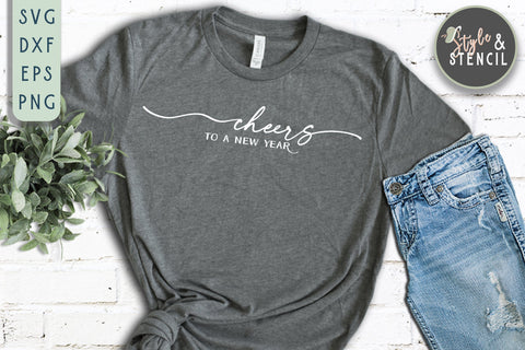 Cheers to a New Year 2021 SVG SVG Style and Stencil 