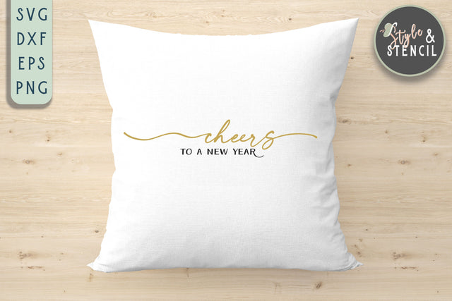 Cheers to a New Year 2021 SVG SVG Style and Stencil 