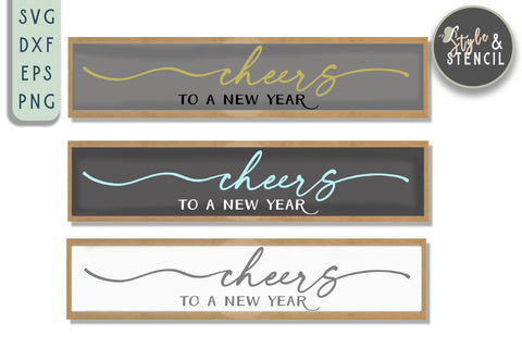 Cheers to a New Year 2021 SVG SVG Style and Stencil 