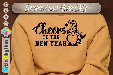 Cheers to the Happy new year gnome svg SVG Artinrhythm shop 