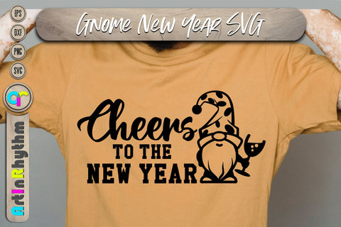 Cheers to the Happy new year gnome svg SVG Artinrhythm shop 