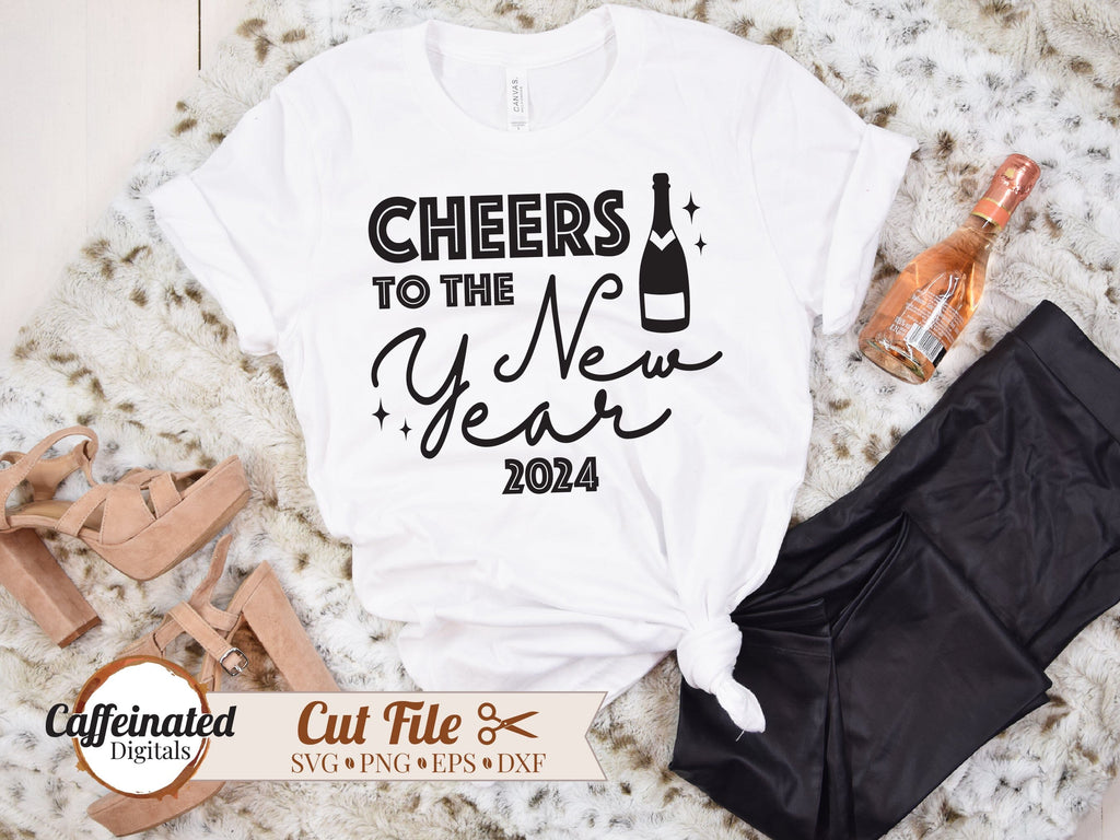 Cheers to the New Year 2024 svg - So Fontsy