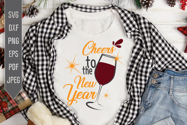 Cheers To The New Year Svg. 2021 Celebration Svg. New Year's Eve Svg. Wine Glass Svg. New Year Party Svg. New Year Shirt Design SVG Mint And Beer Creations 