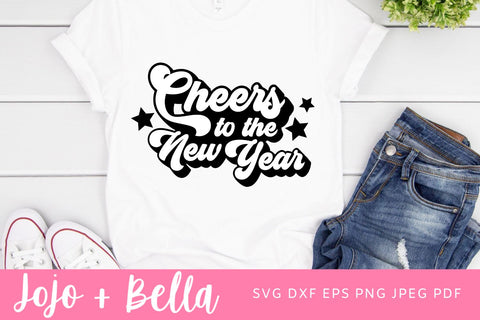 Cheers To The New Year SVG, Cheers SVG, Happy New Year SVG, New Years Shirt Svg, New Years Eve Svg files for Cricut, Silhouette SVG Jojo&Bella 