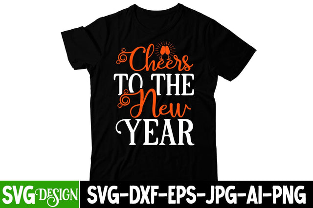 Cheers To The New Year SVG Cut File , Happy New Year SVG Design SVG BlackCatsMedia 