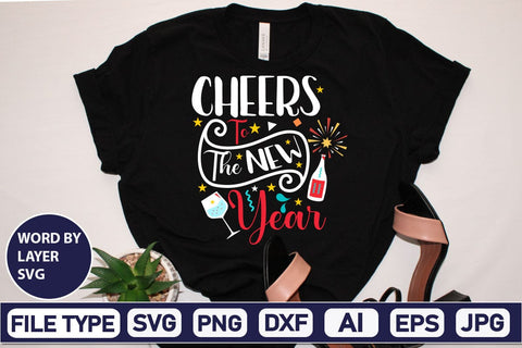 Cheers To The New Year SVG Cut File SVG DesignPlante 503 