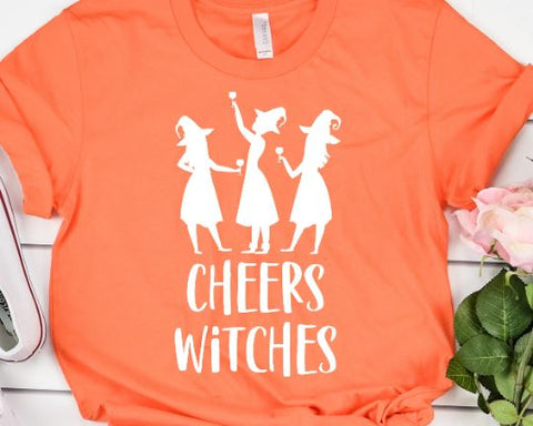 Cheers Witches Halloween SVG - Witches SVG - Drinking Halloween SVG SVG She Shed Craft Store 