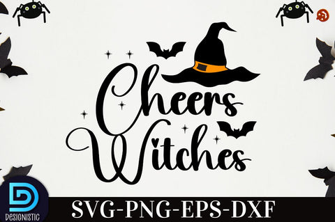 Cheers witches, Retro Halloween SVG Design, SVG DESIGNISTIC 