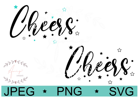Cheers with stars PNG, SVG SVG Aniq Uniques Designs 