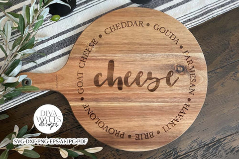 Cheese Board SVG | Charcuterie & Grazing Board Design SVG Diva Watts Designs 