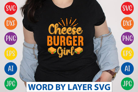 Cheese Burger Girl SVG Design SVG Rafiqul20606 