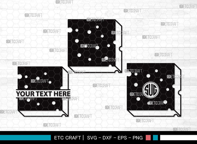 Cheese Monogram SVG Cut File | Cheese Slice Svg | Fast Food Svg | Cheesy Svg | Cheese Clipart SVG ETC Craft 