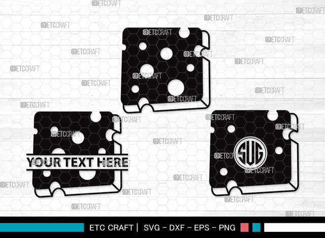 Cheese Monogram SVG Cut File | Cheese Slice Svg | Fast Food Svg | Cheesy Svg | Cheese Clipart SVG ETC Craft 