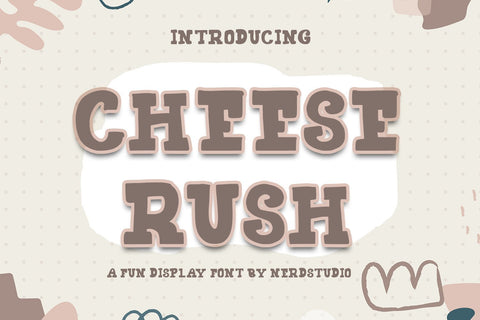 Cheese Rush Display Font Font nearzz 