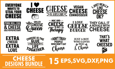Cheese SVG Designs Bundle SVG PatternFeed8 