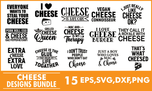 Cheese SVG Designs Bundle SVG PatternFeed8 
