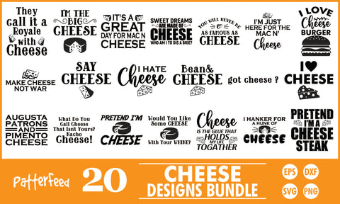 Cheese SVG Designs Bundle SVG PatternFeed8 