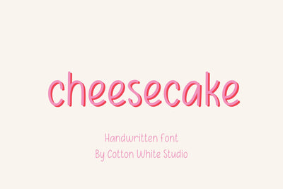 Cheesecake Font Cotton White Studio 