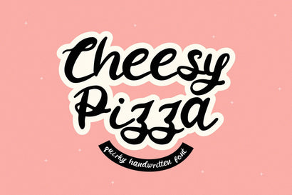 Cheesy Pizza - a Lovely Handwritten Font Font jafarnation 
