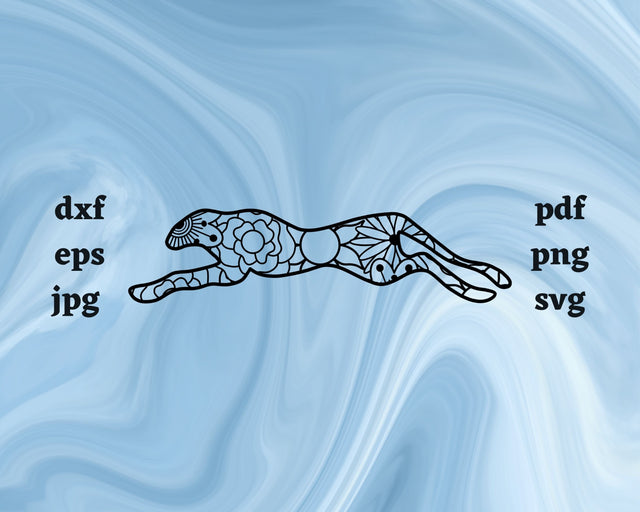 Cheetah Mandala SVG Cut File SVG Northern Light SVG 