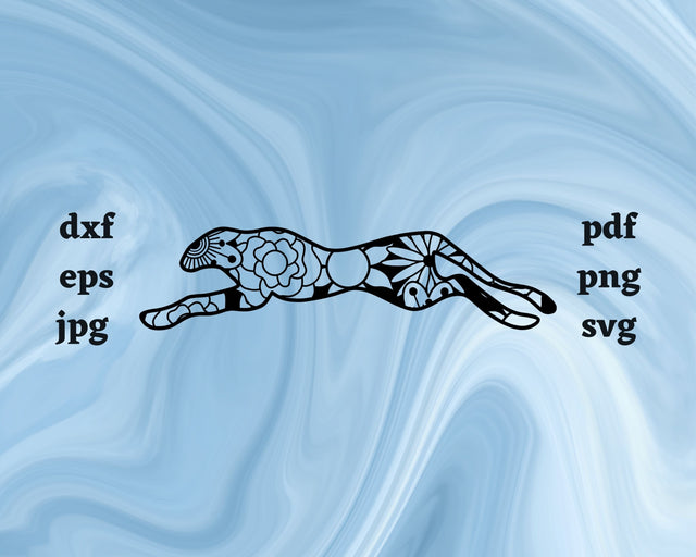 Cheetah Mandala SVG Cut File SVG Northern Light SVG 